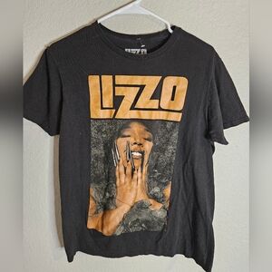 Lizzo Black and Orange Graphic Tee